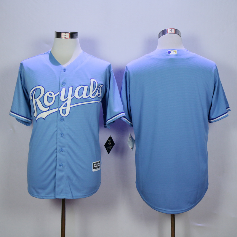 Men Kansas City Royals Blank Light Blue MLB Jerseys->kansas city royals->MLB Jersey
